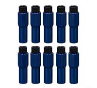 High Performance Aluminium Alloy Bike Shifter Cable Adjuster Screws 10PCS for Enhanced Gear Shifting (Blue)