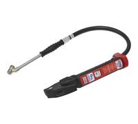 High-Performance Anodised Tyre Inflator With Twin Push-On Connector And 240mm Reach