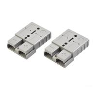 High Performance Battery Power Connector Set Two Pieces Rated at 50A and 600V for Various Automotive Applications (gray)