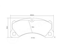 High Performance Brake Pad Se BREMBO 7.B314.67 for MACAN (95B) 3 2014-2018