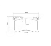 High Performance Brake Pad Se BREMBO 7.B314.94 for CLS (C218) 4.7 2011-2017