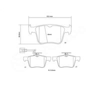High Performance Brake Pad Se BREMBO 7.B315.93 for A3 Sportback 2.5 2015-2016