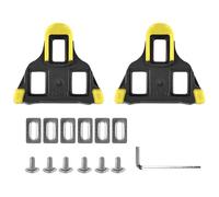 High-Performance Cleats for Cycling Shoes, Road Bike Cleats Compatible with Shimano SPD-SL & SPD SH51 Cleat Systems, Anti-Slip Bike Pedal Cleat Set for Road & Indoor Cycling (Black and Yellow)