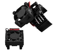 High Performance Cooling Fan & Heat Sink For TRA-XXAS VXL-3S #3340, Upgrade Parts RC Car For Sl-ash For Sta-mpede 2WD 540 Motor D362(Schwarz)