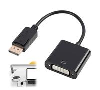 High-Performance DisplayPort to DVI Adapter (Male to Female), Compact Gold-Plated DP to DVI Converter for Laptop, Desktop, Projector, and HDTV, Supports 1080p Full HD, One-Way Signal Conversion