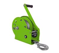 High-Performance Dual Direction Hand Winch for Boats 10m Steel Cable 8:1 Gear Ratio (1100kg/2400lb) Sturdy Aluminum Hook Perfect for Trailers and Marine Use.