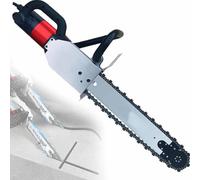 High Performance Electric Concrete Chainsaw with Water Fed Dust Suppression, 7500 RPM for Precision Wall Cutting, Includes 2 Chains and 2 Guide Bars
