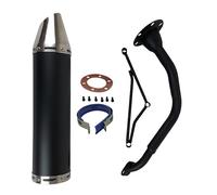 High Performance Exhaust System for 125cc 150cc GY6 Scooter Moped TaoTao Kymco Vitacci Loud 152QMJ 157QMJ Black