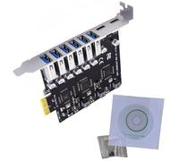 High-Performance Expansion Card, PCI-E Expansion Card PCIE to 8 Port USB 3.2 Gen1 Controller Type C 5Gbps Adapter