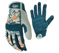 DIGZ 77861-23 High Performance Women's Gardening Work Touch Screen Compatible Fingertips Gloves, Medium, Coral Floral Pattern