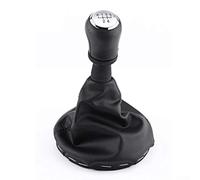 High Performance Gear Shift Knob for Transporter T5 2003 2011 Elegant PU Leather for Easy Handling (Silver-5speed)