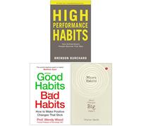 High Performance Habits, Good Habits Bad Habits & Micro Habits Small Changes Big Impact 3 Books Collection Set