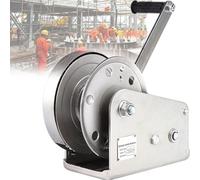 High-Performance Hand Winch Metal Crank Ratchet Winch Boat Trailer Puller for Lifting & Hauling 1200 lbs Capacity 20m Length Ideal for Cargo Handling