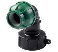 High Performance IBC Tank Fitting S60X6 to MDPE Elbow Valve Adapter 20mm, 25mm, or 32mm Compatible (32mm)