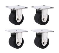 High-Performance Industrial Caster Wheels 4-Pack Gummy Rollers for Furniture & Metal Shelves Easy-Move with Locking Function & Sturdy 3-Inch Wheels for Mobility