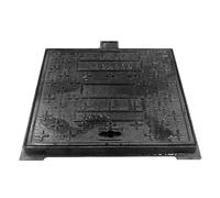 High-Performance Inspection Cover for Sewage Tanks Embedded Metal Channel Lid 11 Ton Load Capacity Suitable for Driveways Yards Sidewalks (50 x 50 cm)