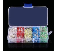 High-Performance LED Light Assortment Kit with 500pcs 3mm Light Emitting Diodes in White Yellow Red Blue Green for Projects and Electronics Repair