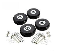 High Performance Luggage Replacement Wheels, 4 Pcs Rubber Suitcase Repair, Standard 6mm Bearing ID, Tools for Easy Setup (50x18MM)