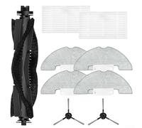 High Performance Main Brush Side Brushes Filters And Mop Cloths Set Compatible With For Cleanova For W7 W9 W11 And Vexilar For W7 W9 W11 W15 Robot Vacuum Cleaner Supply(A)