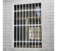 High-Performance Push-Pull Window Security Grille with Lock, Indoor & Outdoor Aluminum Window Guard for Kids & Pets, Burglar-Proof Protection (W125xH20)