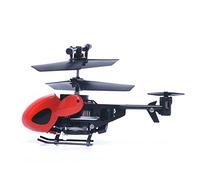 High-Performance Remote Control Helicopter 2 Channel Micro Aircraft Mini Drone for Easy Operation and Flying Experience (Red, One Size)