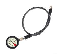 High Performance Scuba Diving Pressure Gauge with Carbon Fiber Hose and 360 Degree Rotation for Easy Use (80cm)