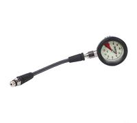 High Performance Scuba Diving Pressure Gauge with Carbon Fiber Hose and 360 Degree Rotation for Easy Use (15cm)