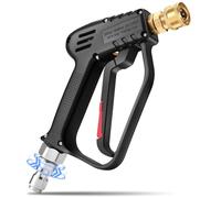 High-Performance Short Pressure Washer Gun with Swivel - Perfect High Pressure Foam Gun Car Wash Sprayer with 3/8" Male Plug and 1/4” Quick Connector - Compatible with Foam Cannon - Car Wash Foam GunF