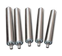 High-Performance Stainless Steel Conveyor Rollers 5-Pack 100-500mm Diameter Roller Replacement Spring-Press Fit (Dia 38mm/1.5in L 900mm/35.4in)