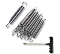High-Performance Trampoline Springs - 42 Pack Stainless Steel Replacement Springs with T-Hook for Indoor/Outdoor Trampolines 14.7cm (5.79in) Length