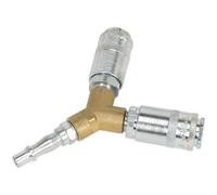 Twin Coupling Bodies Y-Adaptor - 100 psi Free Airflow Rate - Airflow Coupler