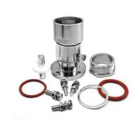 High-Performance Wireless Adapter for 1-5/8" Flan Panel, 50 O Coax Connector, DC-3.8GHz, Brass Construct, Ideal for RF Communicat and Antennas