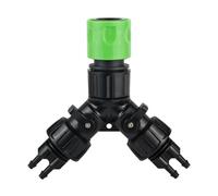 High Performances Hose Tap Divider Double Outlet ConnectionFlow Control General 3/4in Thread for Efficient Plant Watering Quick Release Garden Hose End Fittings