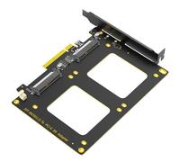 High Performances Two SFF 8639 HDDs To PCIe4.0 8X Converters Card For Computer Integration Two Adapter