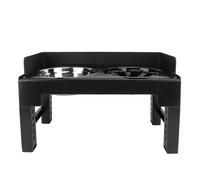 High Pet Bowl, Easy -to -clean Dog Bowl Avoid the Spill of Medium Large Dogs (Black)