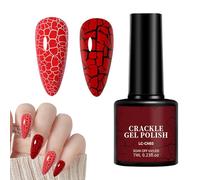High Pigment Crackle Nail - Long Wear Formula, Smooth Application, Shine Retention, Salon and Home Use, Vibrant Color Splash, Fast Drying, Durable Protective Layer | Women Accessories Manicure