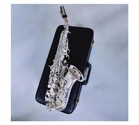 High-pitched Sax Curved Neck Bb Tune Silvering Brass Saxophone Instrument For Students With Case Saxophone for Student