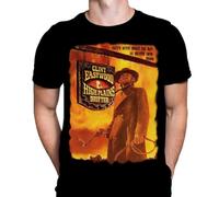 High Plains Drifter Mens T-Shirt Western Print, Black Cotton T-Shirt, Movie Poster Tee