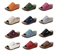 High Platform Sliders For Women Open Toe Slip On Sandals Platform Thick Bottom Slider Lightweight Summer Slides Open Toe High Slides For Outings Ladies Fish Mouth Sliders Retro Mules Sandals