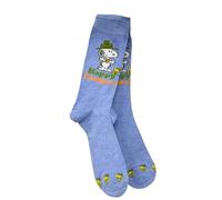 High Point Design, LLC Peanuts Snoopy Happy Camper Men's Crew Socks, Blue, Blue, One Size