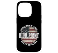 High Point North Carolina, Vintage American flag Case for iPhone 14 Pro