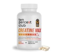 High Potency Creatine Max by The Ten Percent Club | 90 Capsules | 3000mg Serving | Creatine Monohydrate Capsules for Faster Muscle Recovery