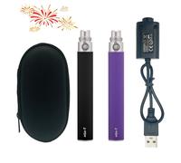 High Power 1100mAh eGo T vape battery-Adequate capacity 510 thread vaper pen eGo-T batteries-Recharging E-cig-2 packs E-Shisha battery-Includes vapes charger (Nicotine Free)