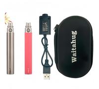 High Power 1100mAh eGo T vape battery-Adequate capacity 510 thread vaper pen eGo-T batteries-Recharging E-cig -2 packs E-Shisha battery-Includes vapes charger (Nicotine Free)