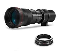 High-Power 420-800mm Manual Telephoto Micro Four Thirds Mount Lens for Olympus OM-D, E-M1, E-M5, E-M10, Pen-F, E-PL7, E-PL8, E-P5, E-PL5, E-PM1, E-PM2, E-P1, PL1, PL2, PL3, PL6, PL7, PL8 Cameras