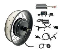 High Power 48V 3000W/60V 4000W/72V 5000W 20/24/26x4.0" Fat Wheel Ebike Conversion Kits with Sabvoton Intelligent Programmable Sine Wave Controller (20 * 4.0 Inch, Dropout Width: 190mm)