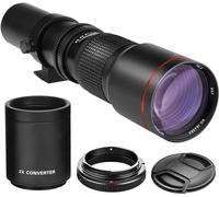 High-Power 500mm/1000mm f/8 Manual Telephoto Lens for Sony a7r, a7s, a7, a6500, a6300, a6000, a5100, a5000, a3000, NEX-7, NEX-6, NEX-5T, NEX-5N, NEX-5R, 3N and other E-Mount Digital Mirrorless Cameras