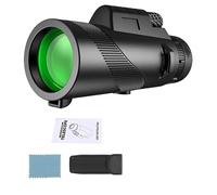 High Power 80X100 Monocular Telescope Long Range Zoom BAK4 Prism With Tripod Phone Clip For Outdoor Camping Hunting Scope(Black)