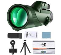 High-Power 80X100 Telescope Magnifying Glass Bird-Watching Binocular Remote Zoom Bak4 Prism Outdoor Camping Greenwithtripod