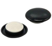 High Power Black Planning Office Magnet for Fridge, Whiteboard, Noticeboard, Filing Cabinet - 40mm dia x 11mm high - Pack of 6